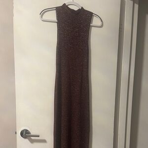 Calvin Klein Shimmering Brown Maxi Dress